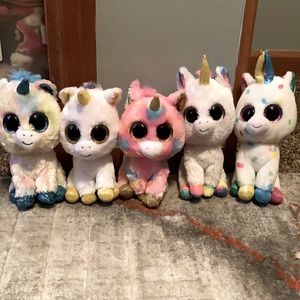 5 pack beanie boo unicorns